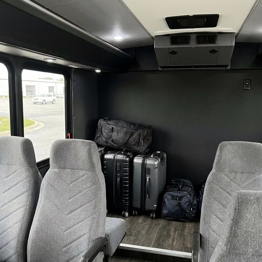 apache junction 15 passenger minibus luggage area