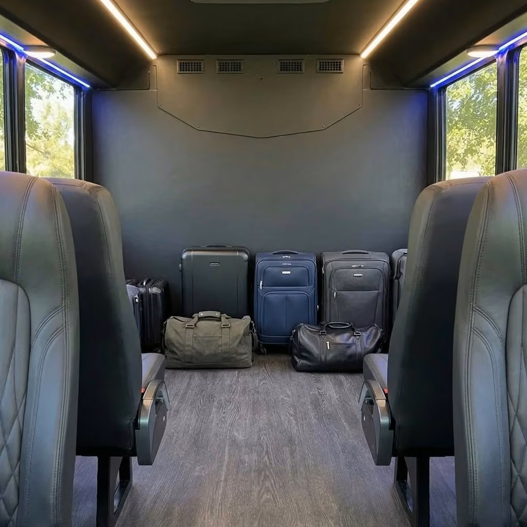 apache junction 20 passenger minibus luggage area
