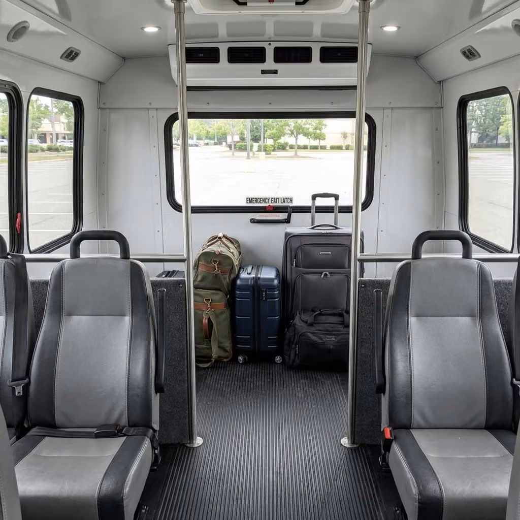 apache junction 35 passenger minibus luggage area