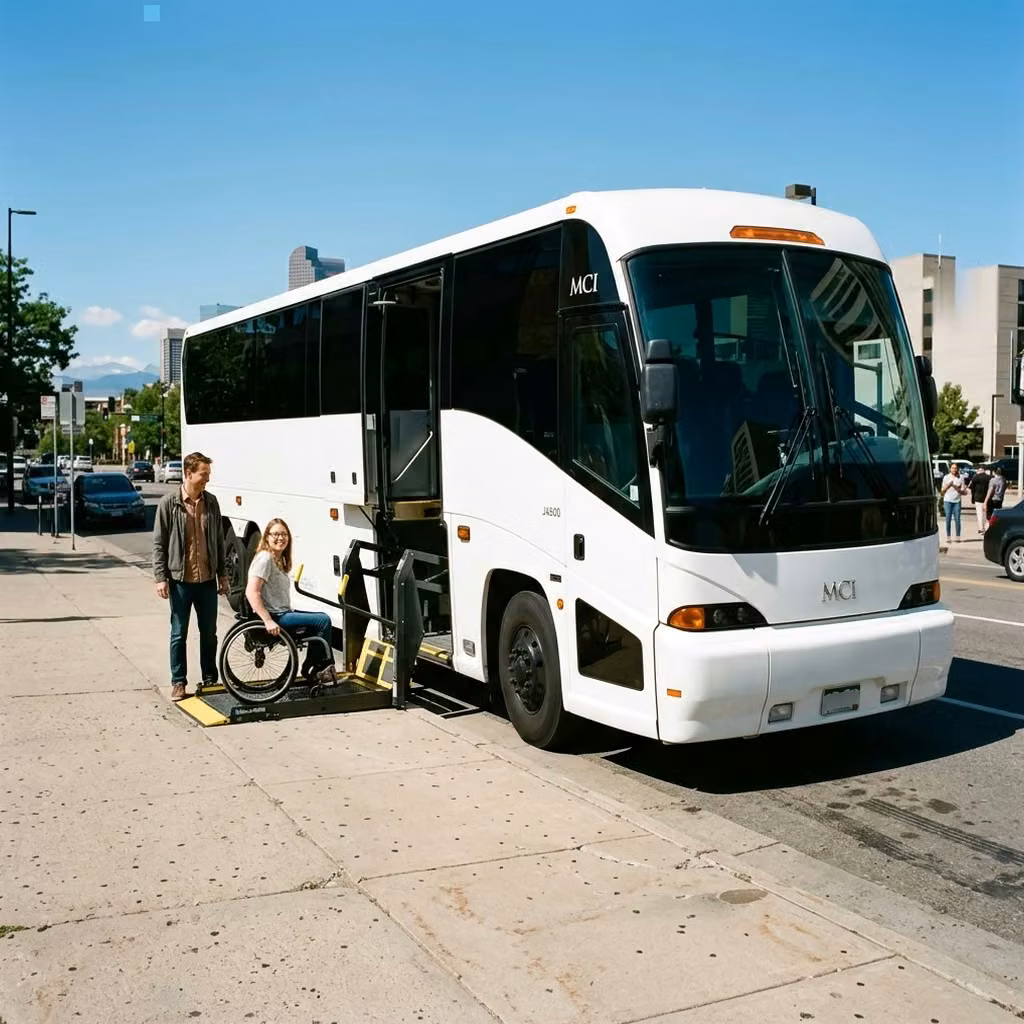 apache junction 56 passenger charter bus wheelchair lift