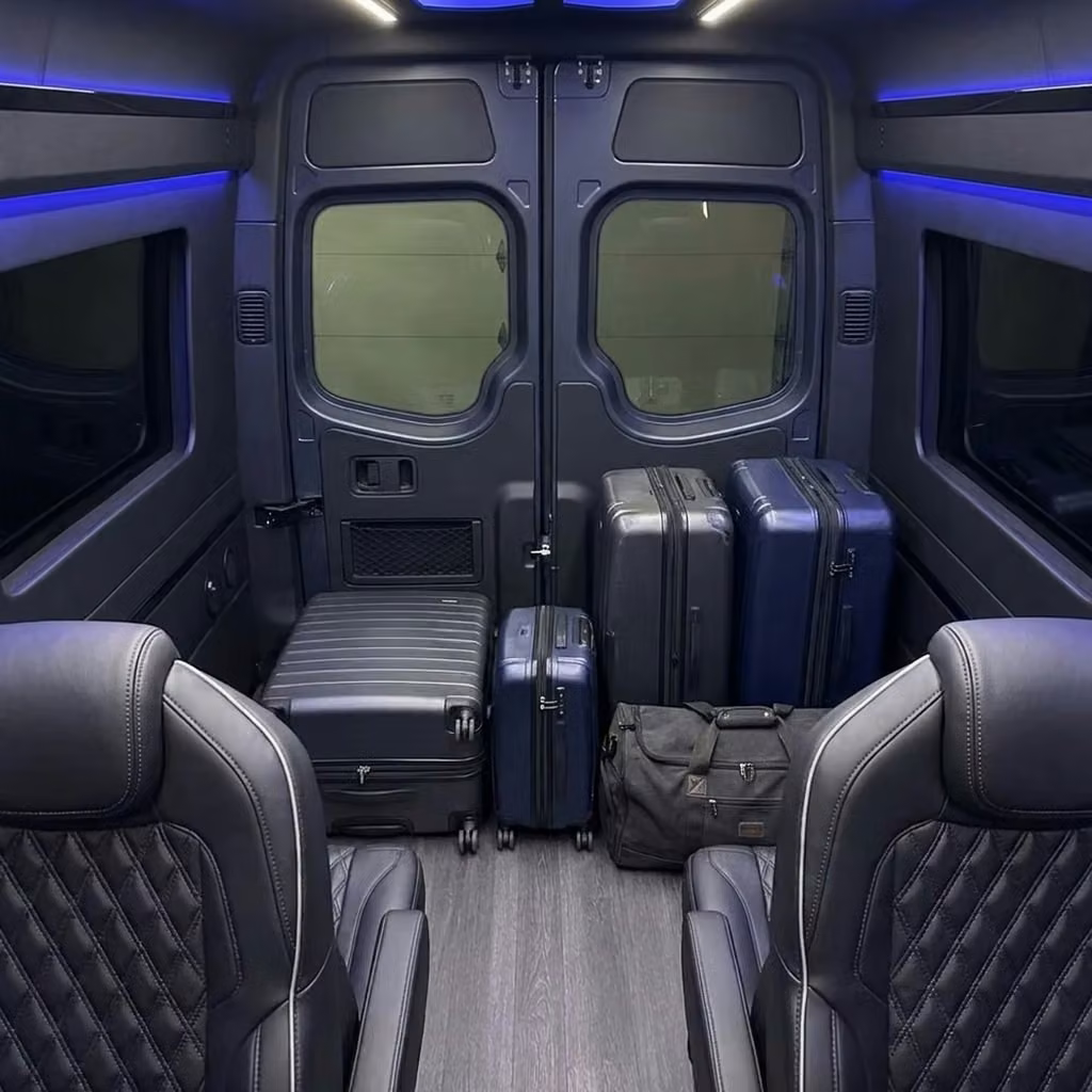apache junction sprinter van rental with driver luggage area